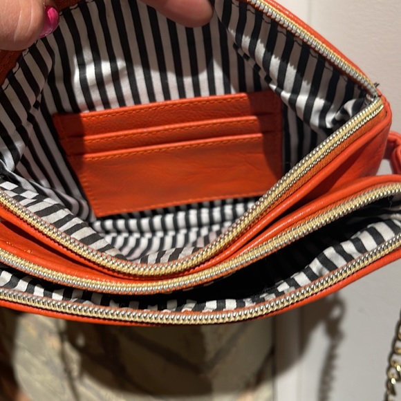 Leather Orange Clutch Purse - Picture 5 of 7